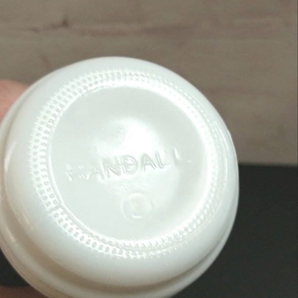 VINTAGE Randall Milk Glass Vase Ribbed 8.5" Tall - Picture 6 of 6